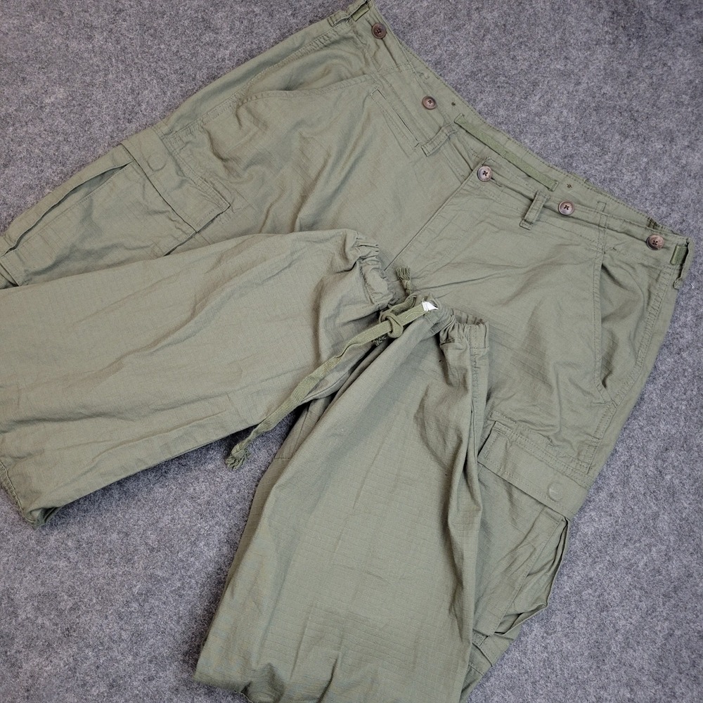 Mnmi Cargo Pants Mens 40 Green Ripstop Military Utility Casual Work Y2K Hip